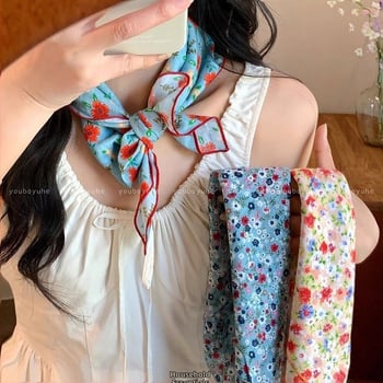 Ženski šal s cvjetnim uzorkom u odmori stilu, elegantna marama za glavu i dodatak za struk, vrhunska moda s jedinstvenim dizajnom
