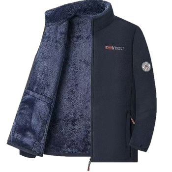 Ανδρικό χειμερινό φλίς μπουφάν Xx-9827a, εξωτερικό και επένδυση φλίς, θερμικό cardigan, χωρίς κουκούλα, για πεζοπορία και κατασκήνωση