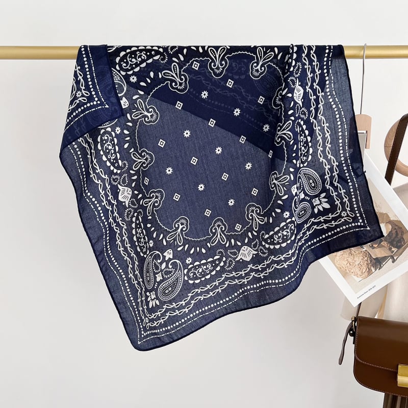 Φουλάρι για γυναίκες, τετράγωνο πολυεστερικό φουλάρι με εκτύπωση, warp-knit ύφανση, άνοιξη μόδα