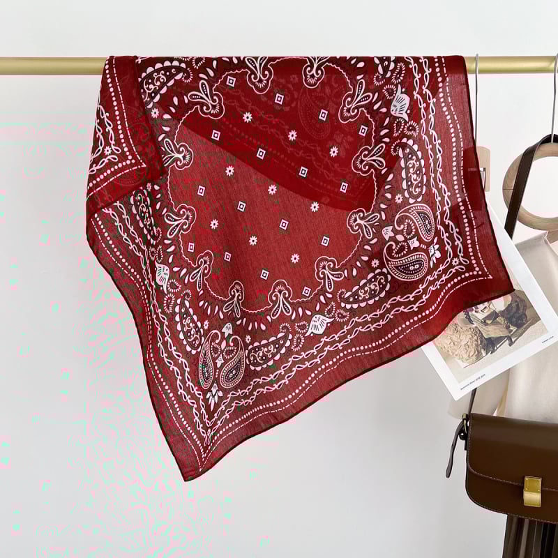 Φουλάρι για γυναίκες, τετράγωνο πολυεστερικό φουλάρι με εκτύπωση, warp-knit ύφανση, άνοιξη μόδα