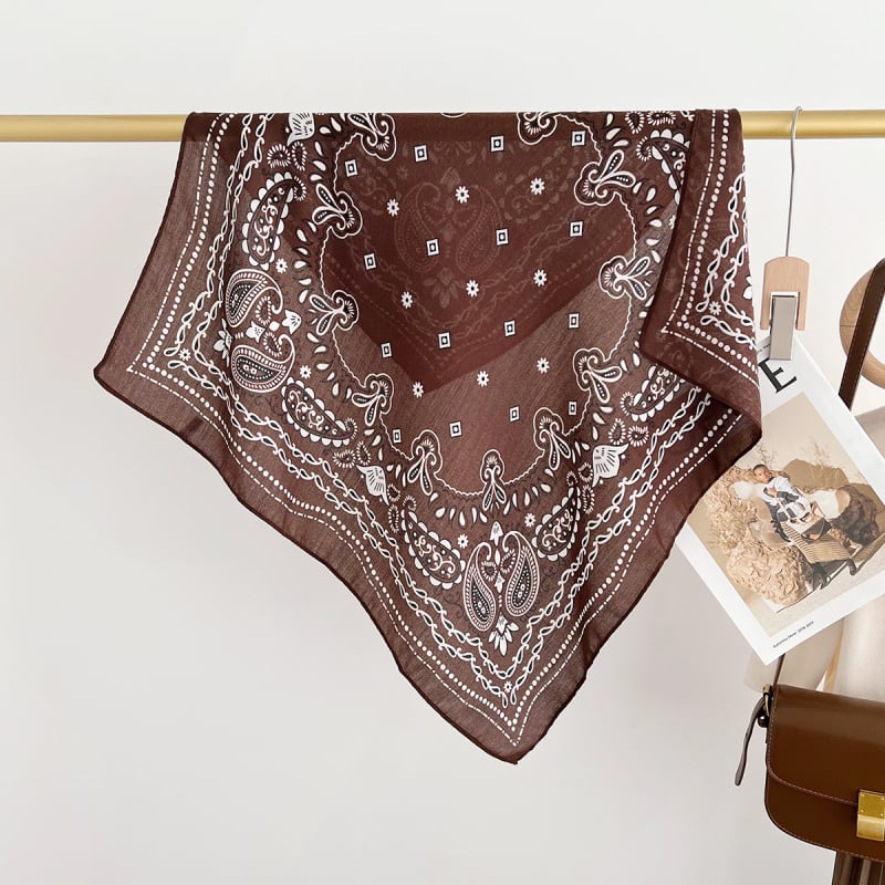 Φουλάρι για γυναίκες, τετράγωνο πολυεστερικό φουλάρι με εκτύπωση, warp-knit ύφανση, άνοιξη μόδα