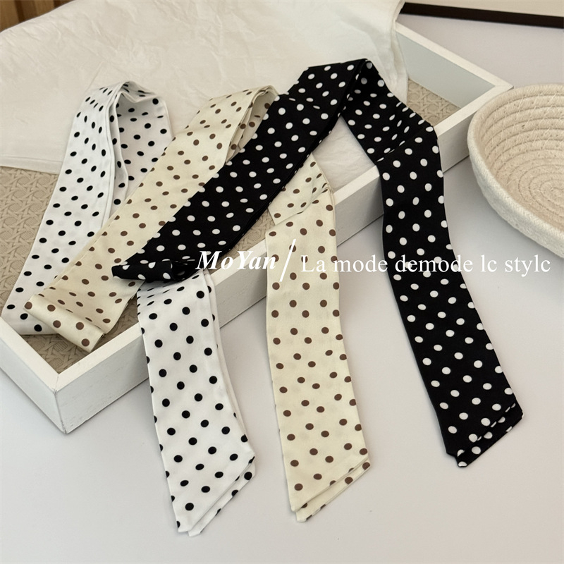 Κορεάτικου στυλ φουλάρι για το κεφάλι, γεωμετρικό καρό μοτίβο, καλοκαίρι 2025, Mo yan 3194Q