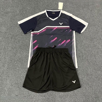Unisex komplet za badminton s kratkim rukavima – brzo sušenje, prozračan, apsorpcija znoja, materijal LYCRA, vinylon 91–95%