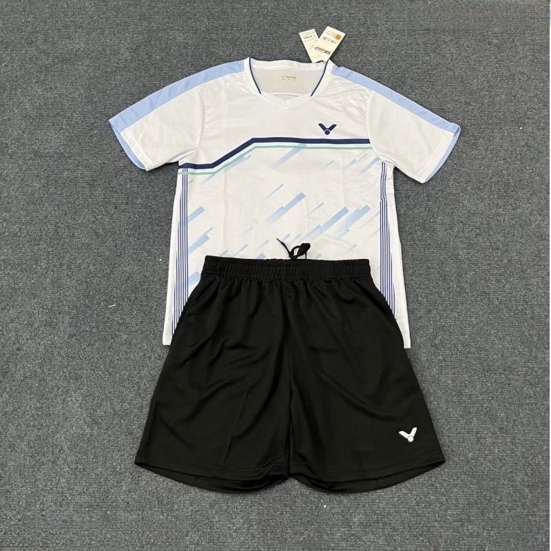 Unisex komplet za badminton s kratkim rukavima – brzo sušenje, prozračan, apsorpcija znoja, materijal LYCRA, vinylon 91–95%