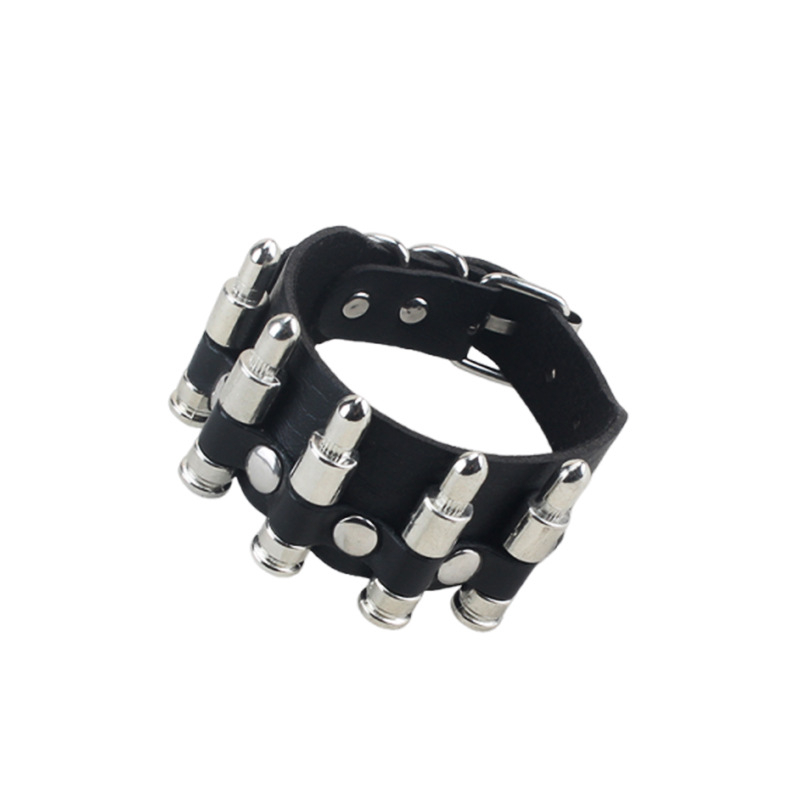 Nova kožna narukvica s kuglicom, punk stil, muški modni dodatak