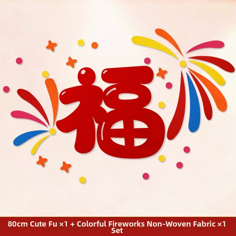 Nappali dekoráció – hátfal kanapé/TV-hez, kínai stílus, kézzel készített, nem szőtt anyag, beltéri használat, Tavaszünnep