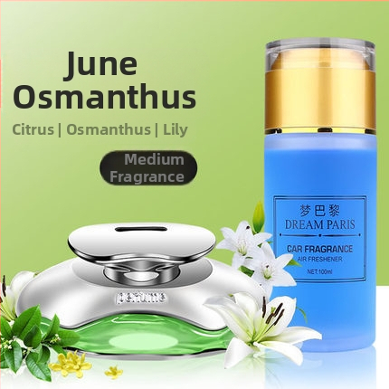 Automobilski aromaterapijski ukras, staklena bočica, 50–100 ml, cvjetni miris, montaža na sjedalo, prilagodljivo