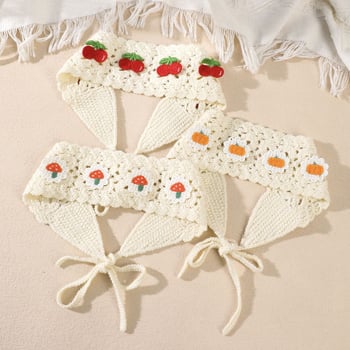 Κροσέ κορδέλα για το κεφάλι με μανιτάρι - unisex, καρό μοτίβο, υλικό πλαστικό/ρητίνη, δυνατότητα προσαρμογής