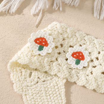 Κροσέ κορδέλα για το κεφάλι με μανιτάρι - unisex, καρό μοτίβο, υλικό πλαστικό/ρητίνη, δυνατότητα προσαρμογής