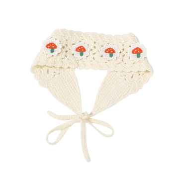 Κροσέ κορδέλα για το κεφάλι με μανιτάρι - unisex, καρό μοτίβο, υλικό πλαστικό/ρητίνη, δυνατότητα προσαρμογής