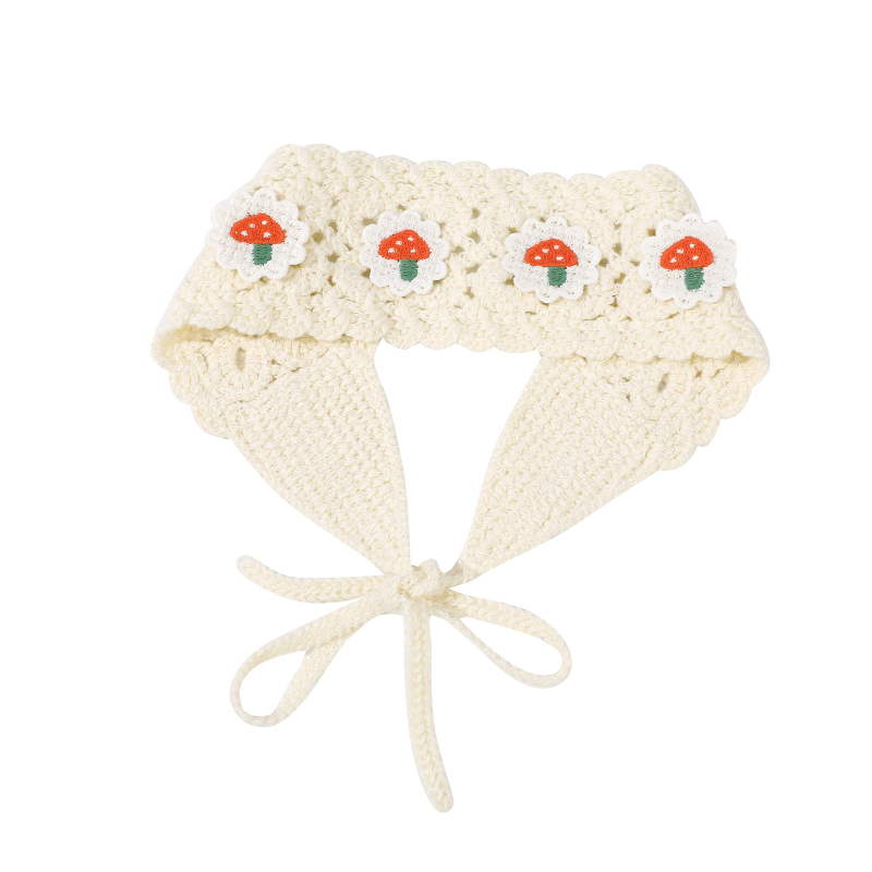 Κροσέ κορδέλα για το κεφάλι με μανιτάρι - unisex, καρό μοτίβο, υλικό πλαστικό/ρητίνη, δυνατότητα προσαρμογής