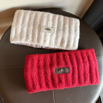 Πλεκτή μαλλί κορδέλα για άνδρες και γυναίκες, φθινοπωρινό-χειμερινό, καρό μοτίβο, ανθεκτική στον άνεμο и ζεστή προστασία μετώπου