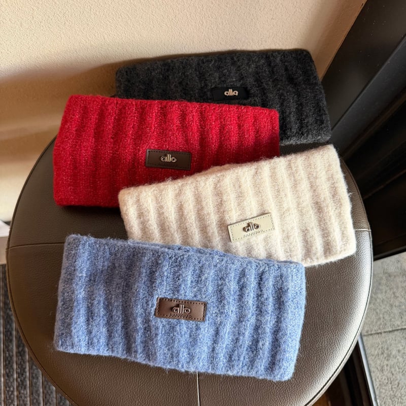 Πλεκτή μαλλί κορδέλα για άνδρες και γυναίκες, φθινοπωρινό-χειμερινό, καρό μοτίβο, ανθεκτική στον άνεμο и ζεστή προστασία μετώπου