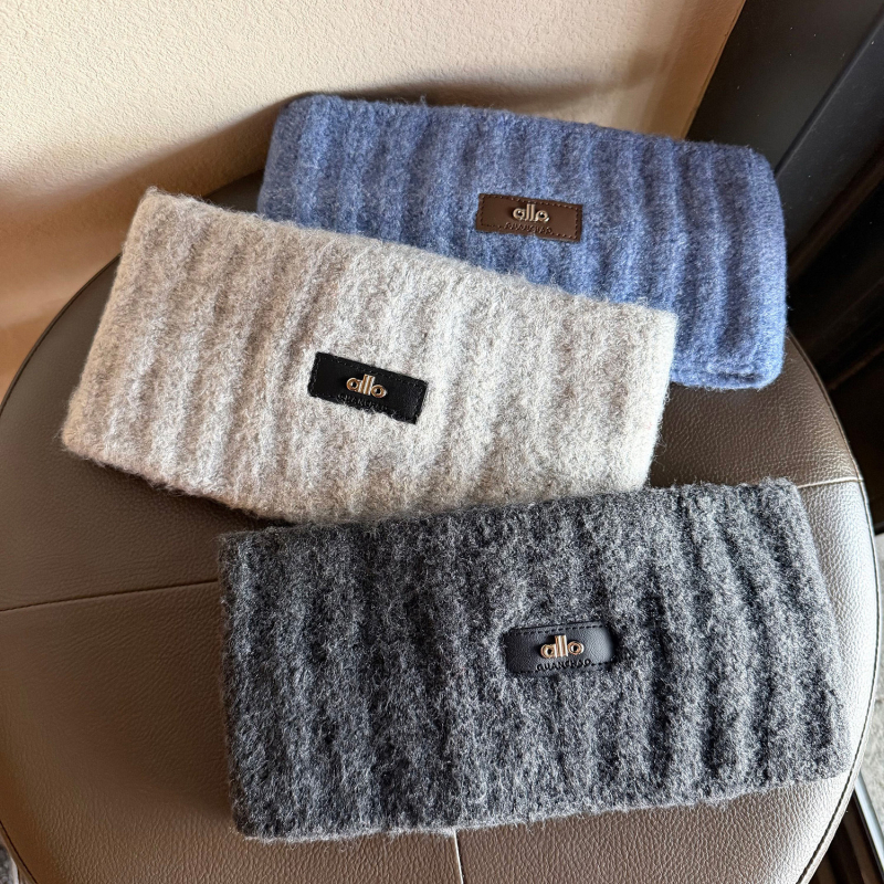 Πλεκτή μαλλί κορδέλα για άνδρες και γυναίκες, φθινοπωρινό-χειμερινό, καρό μοτίβο, ανθεκτική στον άνεμο и ζεστή προστασία μετώπου