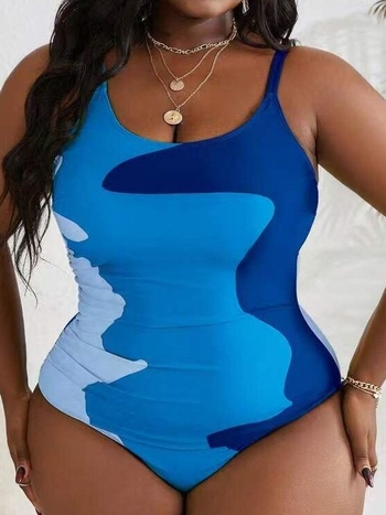 Jednodijelni kupaći kostim s printsom, otvorena leđa, visoka elastičnost i jastučić za prsa.