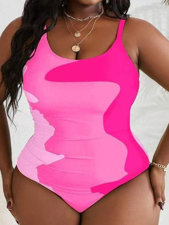 Jednodijelni kupaći kostim s printsom, otvorena leđa, visoka elastičnost i jastučić za prsa.