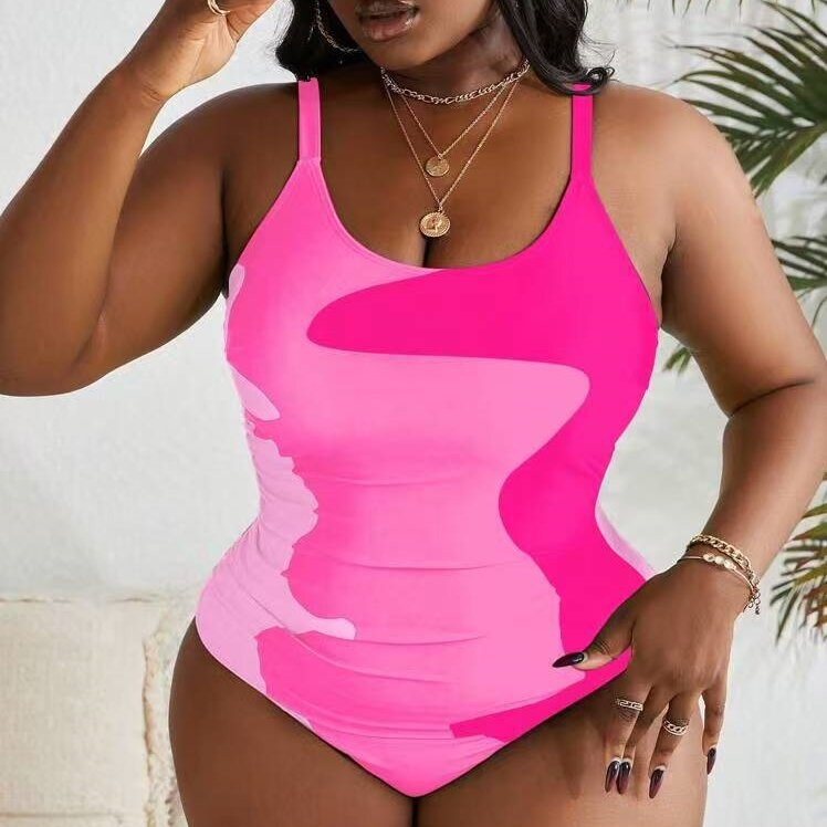 Jednodijelni kupaći kostim s printsom, otvorena leđa, visoka elastičnost i jastučić za prsa.