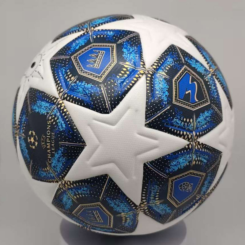 PU nogometna lopta bezšivna, visoke elastičnosti, ljepilo šivanje, otporna na habanje i udarce, tisk logotipa i prilagođavanje