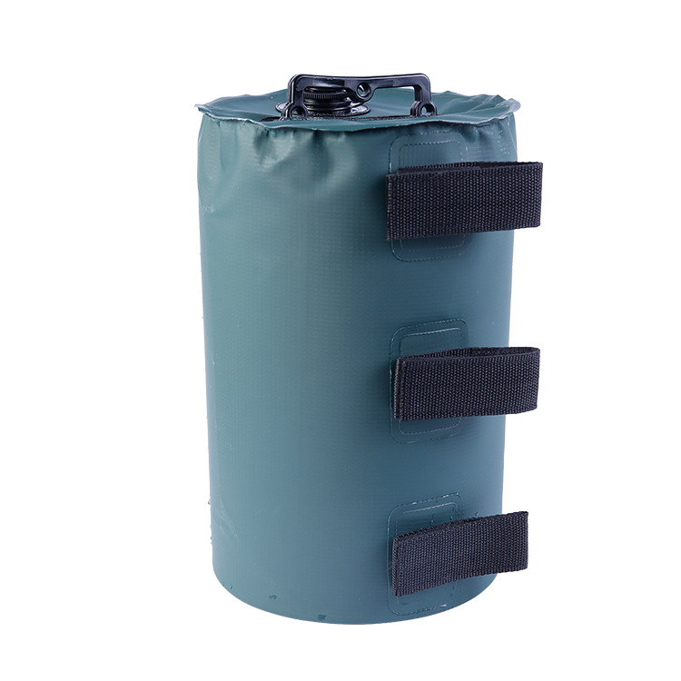 Υπαίθρια τσάντα νερού για σκηνές και ομπρέλες παραλίας, κυλινδρικός ενισχυμένος σχεδιασμός, PVC, 10L χωρητικότητα, αδιάβροχο ύφασμα, δυνατότητα εκτύπωσης λογοτύπου