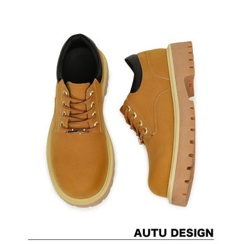 Παπούτσια εργασίας εξωτερικού χώρου, Derby, χαμηλό επάνω, ανδρικά παπούτσια από γνήσιο δέρμα με παχιά σόλα για αύξηση ύψους (επάνω μέρος: γνήσιο δέρμα; σόλα: καουτσούκ; κούμπωμα: κορδόνια; Ύψος τακουνιού: 3–5 cm; χαμηλό πάνω)