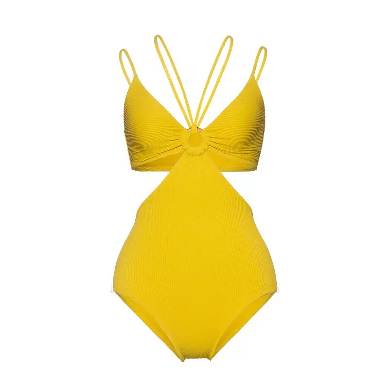 Jednodijelni Ženski kupaći kostim, bez leđa, s trakama, s podstavljenim poprsjem, vanjski materijal najlon 82%, podstava poliester s 18% elastana, težina 350 g