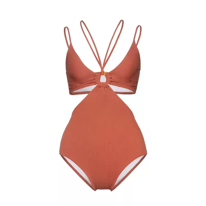 Jednodijelni Ženski kupaći kostim, bez leđa, s trakama, s podstavljenim poprsjem, vanjski materijal najlon 82%, podstava poliester s 18% elastana, težina 350 g