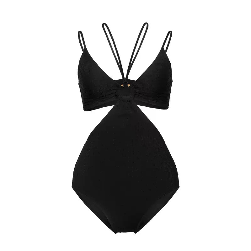 Jednodijelni Ženski kupaći kostim, bez leđa, s trakama, s podstavljenim poprsjem, vanjski materijal najlon 82%, podstava poliester s 18% elastana, težina 350 g