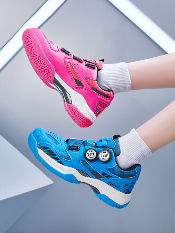 Παπούτσια μπάντμιντον unisex με κούμπωμα, διαπνέον επάνω από δίχτυ, ελαφριά με απορρόφηση κραδασμών, χαμηλό προφίλ, σόλα από καουτσούκ