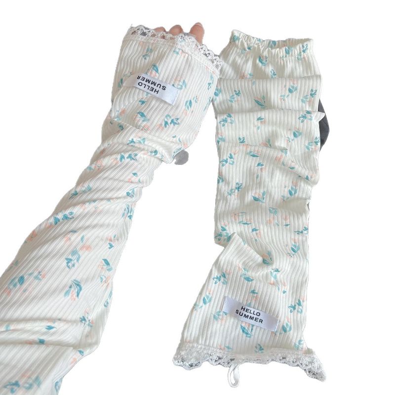 Vanjske UV rukave s cvjetnim čipkastim uzorkom, UV zaštita, nylon tkanina, unisex