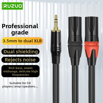 YYTCG 3.5 mm na dvojité XLR audio kábel s PVC plášťom pre audio a video zariadenia