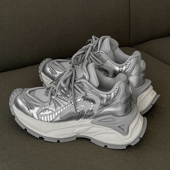 Unisex πλατφόρμα παπούτσια πεζοπορίας με διχτυωτό επάνω μέρος, αναπνεύσιμα, ελαφριά, ύψος τακουνιού 6–8 εκ, με κορδόνια