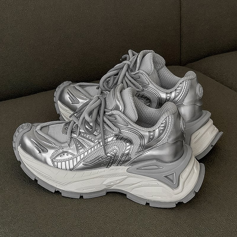 Unisex πλατφόρμα παπούτσια πεζοπορίας με διχτυωτό επάνω μέρος, αναπνεύσιμα, ελαφριά, ύψος τακουνιού 6–8 εκ, με κορδόνια