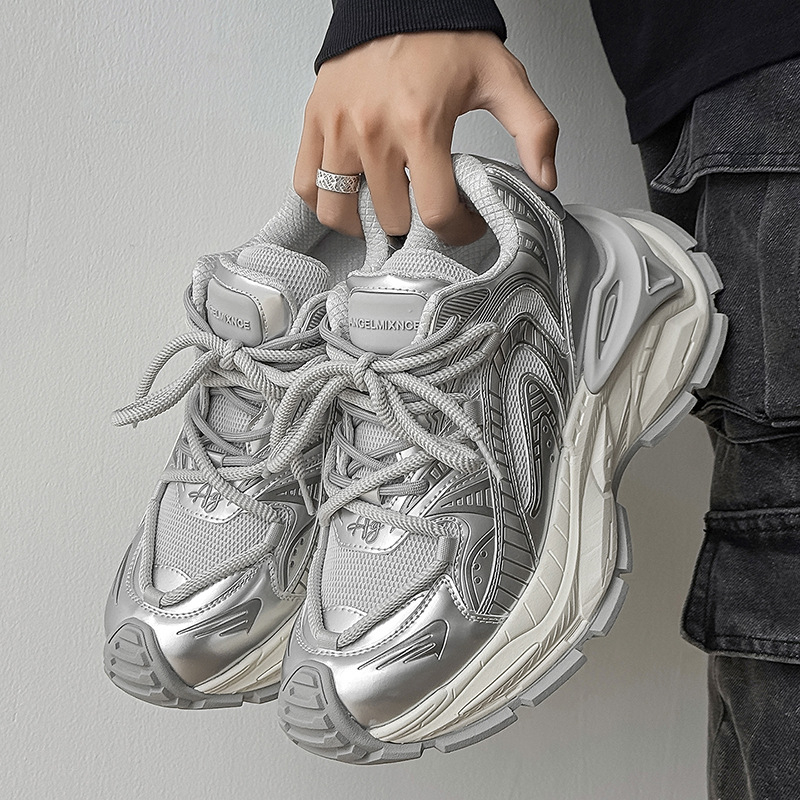 Unisex πλατφόρμα παπούτσια πεζοπορίας με διχτυωτό επάνω μέρος, αναπνεύσιμα, ελαφριά, ύψος τακουνιού 6–8 εκ, με κορδόνια