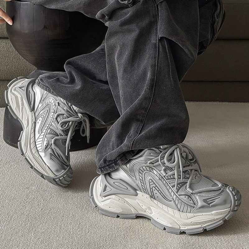 Unisex πλατφόρμα παπούτσια πεζοπορίας με διχτυωτό επάνω μέρος, αναπνεύσιμα, ελαφριά, ύψος τακουνιού 6–8 εκ, με κορδόνια