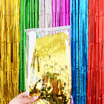 Dekor za scenu: Rain Silk Curtain s resama za pozadinu proslave i vjenčanja; materijal traka; pogodan za party ili koncert; poklon moguć