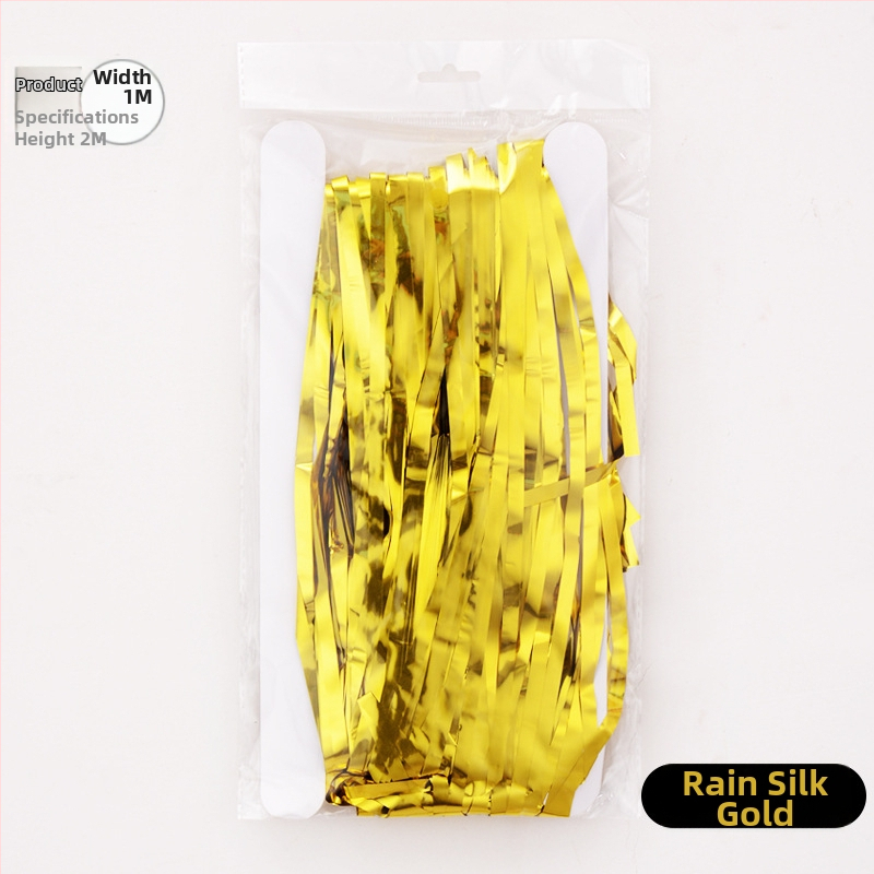 Scénické rekvizity: Rain Silk Curtain s strapcami pre pozadie párty a svadby; materiál: stuhy; vhodné na párty alebo koncert; darček je možný