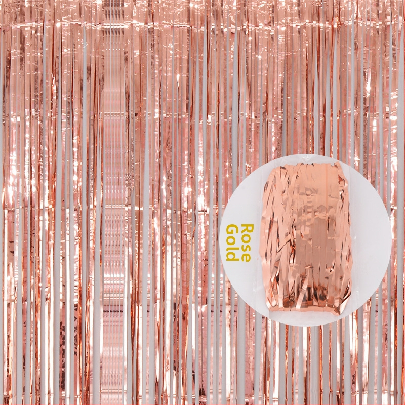 Scénické rekvizity: Rain Silk Curtain s strapcami pre pozadie párty a svadby; materiál: stuhy; vhodné na párty alebo koncert; darček je možný