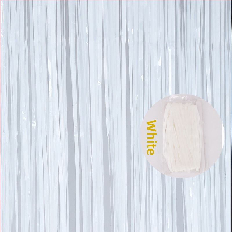 Scénické rekvizity: Rain Silk Curtain s strapcami pre pozadie párty a svadby; materiál: stuhy; vhodné na párty alebo koncert; darček je možný