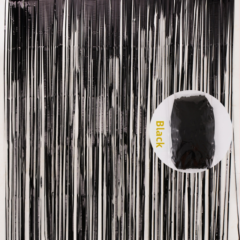 Scénické rekvizity: Rain Silk Curtain s strapcami pre pozadie párty a svadby; materiál: stuhy; vhodné na párty alebo koncert; darček je možný