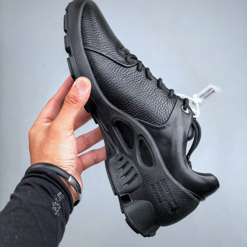 Ανδρικά παπούτσια τρεξίματος – επάνω μέρος από δέρμα πρώτης στρώσης βοδινού, σόλα από καουουτ, με κορδόνια, χαμηλό προφίλ, PU πάτος