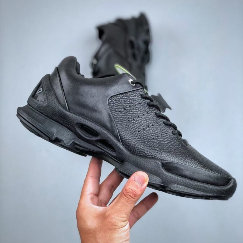 Ανδρικά παπούτσια τρεξίματος – επάνω μέρος από δέρμα πρώτης στρώσης βοδινού, σόλα από καουουτ, με κορδόνια, χαμηλό προφίλ, PU πάτος