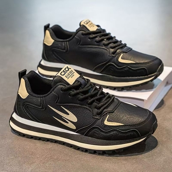 Muške sportske casual tenisice, gornji dio od umjetnog PU, EVA uložak, potplat injekcijom oblikovan, niski gležanj, vezice