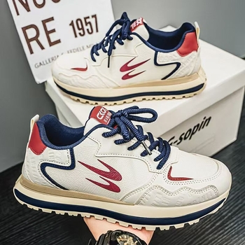 Muške sportske casual tenisice, gornji dio od umjetnog PU, EVA uložak, potplat injekcijom oblikovan, niski gležanj, vezice