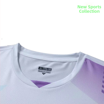 Unisex rýchloschný tréningový top na bedminton a stolný tenis – priedušná polyesterová zmes, protišmykový, ochrana pred slnkom