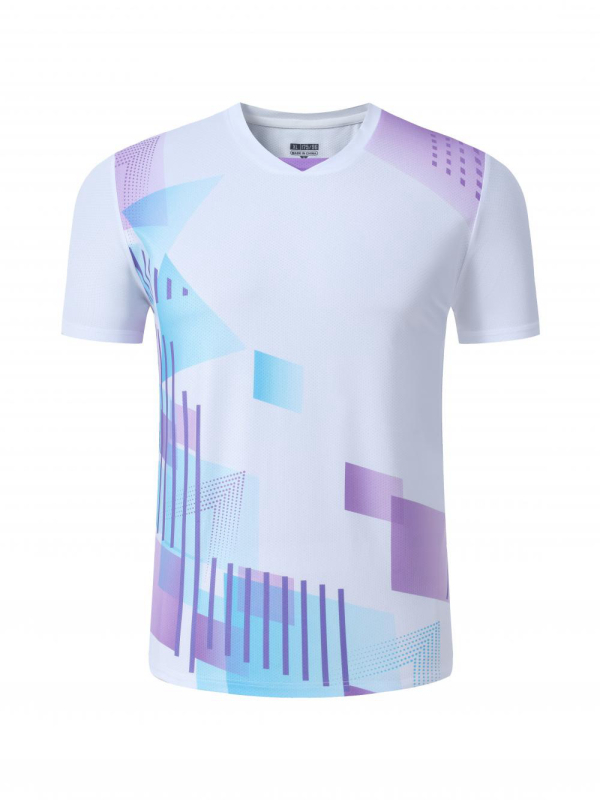 Unisex brzi sušeći trening-top za badminton i stolni tenis – prozračan poliester, protivklizni, zaštita od sunca