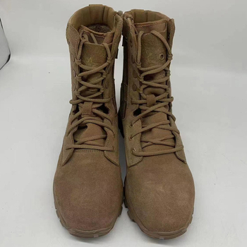 Ghete de luptă înalte, unisex, tactice, respirabile și rezistente, din velur de vițel prim-strat