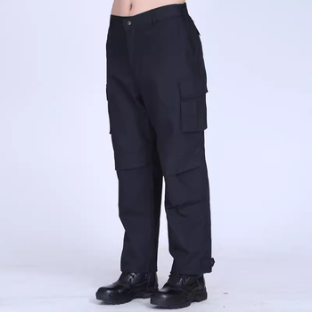 Παντελόνια εκπαίδευσης ασφαλείας με ενισχυμένο πλέγμα – ανθεκτικά στη φθορά, ύφασμα μείγματος βαμβακιού, για άνδρες, άνοιξη–φθινόπωρο, με πολλές τσέπες