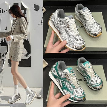 Pantofi sport casual pentru femei, cu înălțimea gleznei 3–7 cm, toc mic 1–3 cm, exterior din superfibră, talpă din cauciuc și căptușire interioară PU.