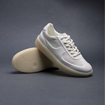 Pantofi sport pentru bărbați, din piele de vită, respirabili, cu șireturi, talpă din cauciuc