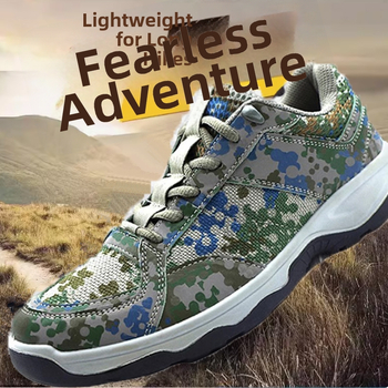 Unisex bežecké topánky s sieťovinovým vrškom pre dospelých, outdoor tréningové topánky v štýle vojenského, kód 9007